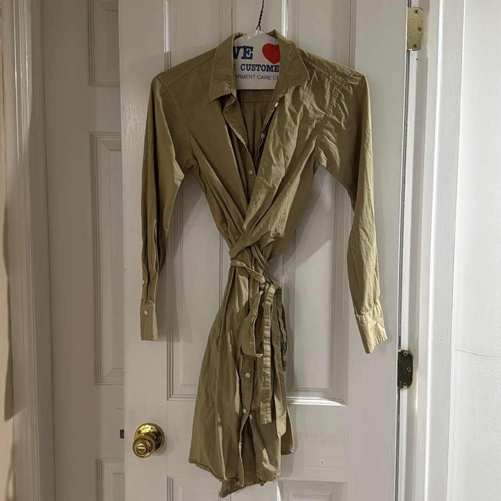 Unsubscribed Wrap Shirtdress